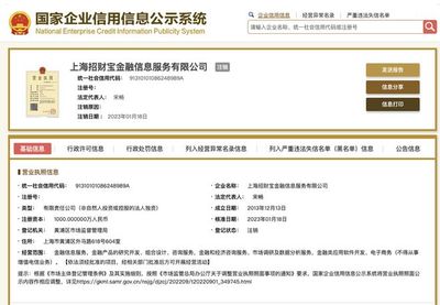 螞蟻集團旗下招財寶公司完成注銷，上海企業技術咨詢服務轉型引關注
